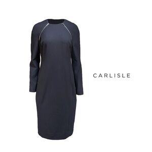 NEW Carlisle Marie black Long Sleeve Zipper Dress